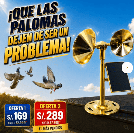 Ahuyentador de Aves con Panel Solar