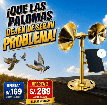 Ahuyentador de Aves con Panel Solar