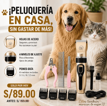 Kit de Peluquería Profesional para Mascotas 🐾